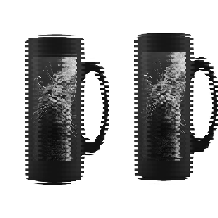 スモーキング 猫 ミーム 大人 ユーモア ノベルティ グラフィック コーヒーマグ