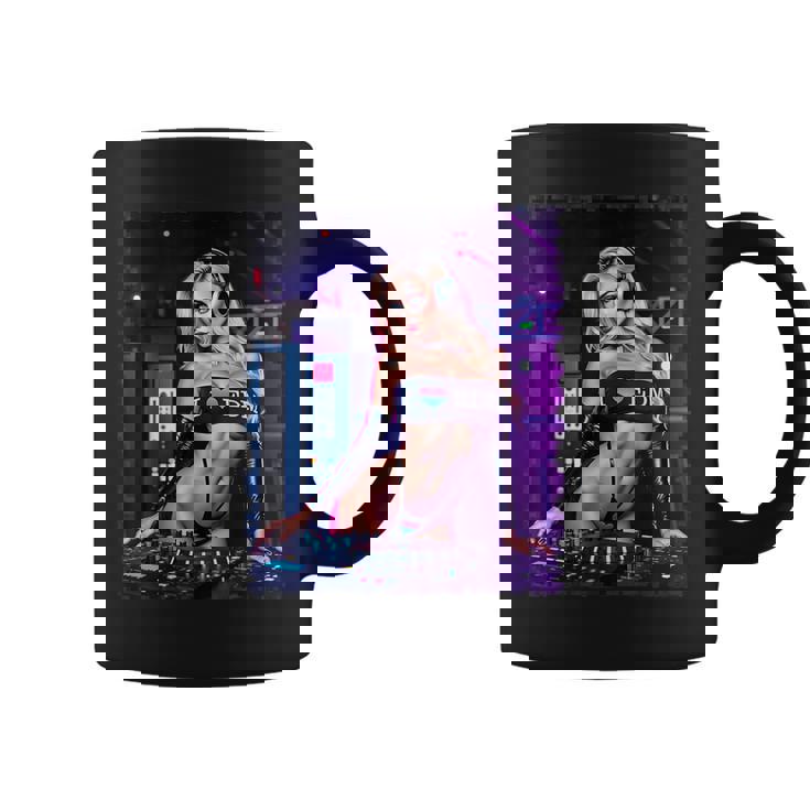 セクシーガールedmシャツメンズ–セクシーブロンドdjレイブ コーヒーマグ