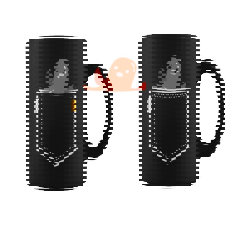 タコ ウインナー タコ 勝者 食べ物 イラスト ポケット デザイン かわいい 面白い 長袖tシャツ コーヒーマグ