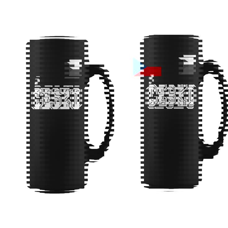 チェコ共和国 胸に Cesko 旗国旗 長袖tシャツ コーヒーマグ