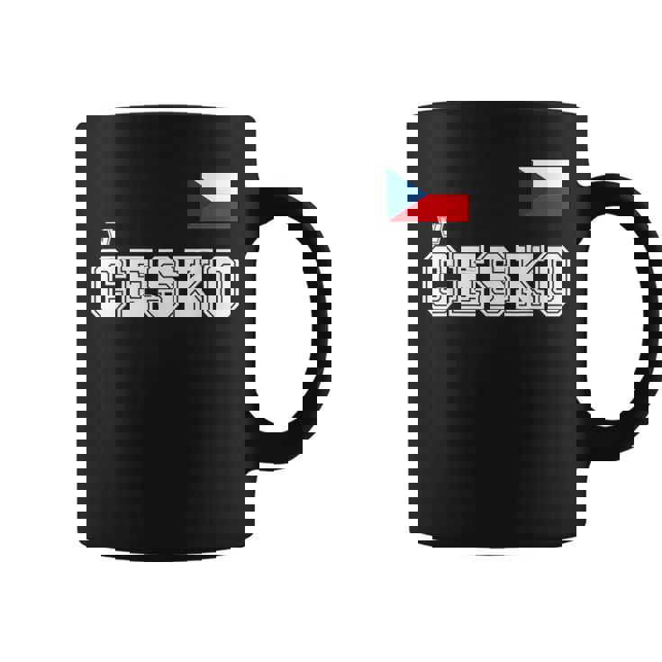 チェコ共和国 胸に Cesko 旗国旗 コーヒーマグ