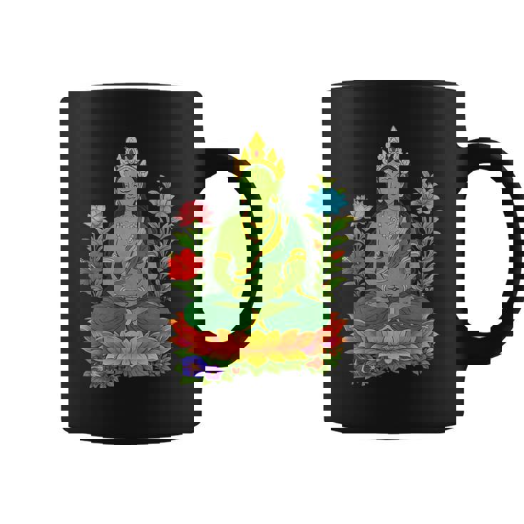 チベット仏陀瞑想 ヴァジュラヤナ グリーンタラ コーヒーマグ