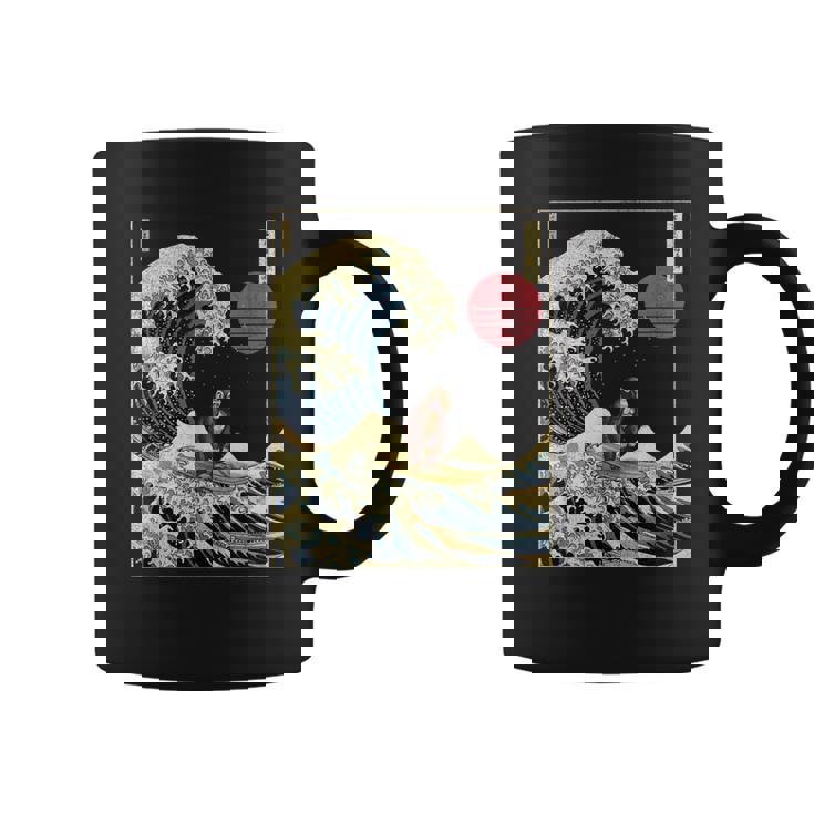 チンパンジー 神奈川波 おもしろサーフアニマル コーヒーマグ