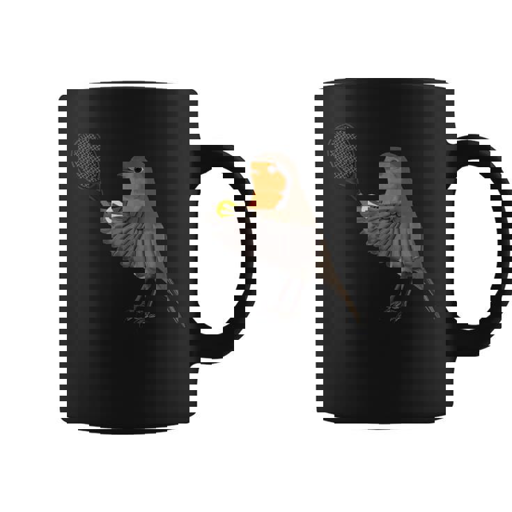 テニス ヨーロッパコマドリ 鳥 動物 図 バードウォッチング 贈り物 鳥類学者 生物学者 自然科学 コーヒーマグ