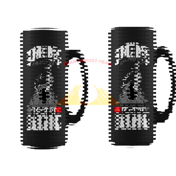 テンピンの笑い声を聞いてください-面白いボウラーとボウリング コーヒーマグ