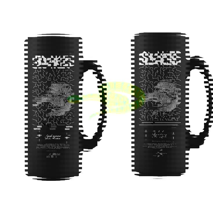 テンプルピットバイパースネークストリートウェア爬虫類キーパー 長袖tシャツ コーヒーマグ