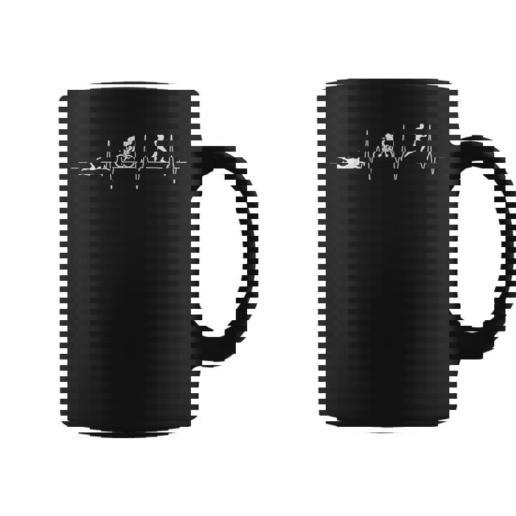 トライアスロン ハートビート – Love Triathlon wim Bike Run コーヒーマグ