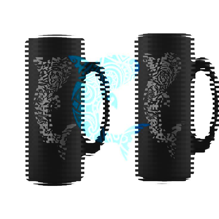 トライバルスタイル ハワイ マノ サメ 恋人 週間 ビーチギフト コーヒーマグ