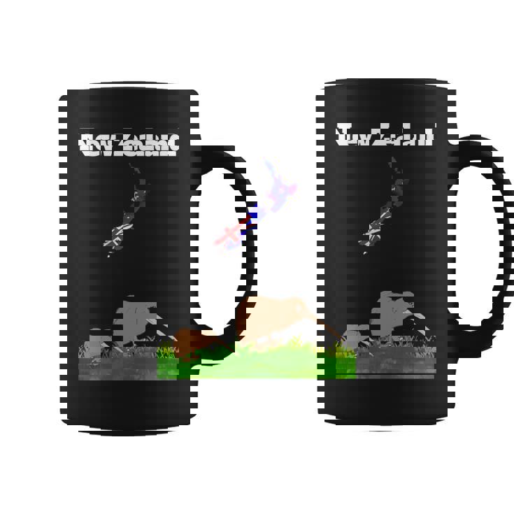 ニュージーランドのお土産キウイバードウォッチングニュージーランド地図 長袖tシャツ コーヒーマグ