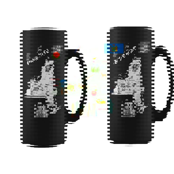 ニューヨーク州地図 観光地 都市 旗 コーヒーマグ