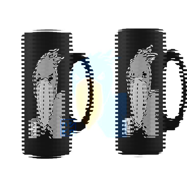 ハシビロコウさん『フル ビッグプリント』青い鳥【どうぶつフレンズ】ゆるくて かわいい 動物園の生き物 イラスト コーヒーマグ