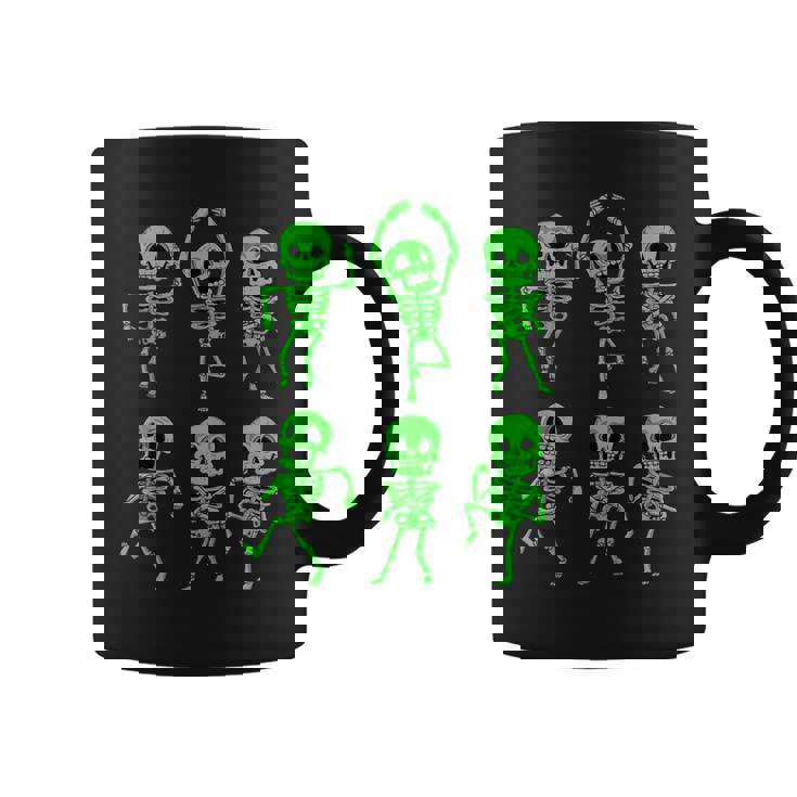 ハロウィン ダンシングスケルトン グリーン 不気味な男の子 女の子 キッズ コーヒーマグ