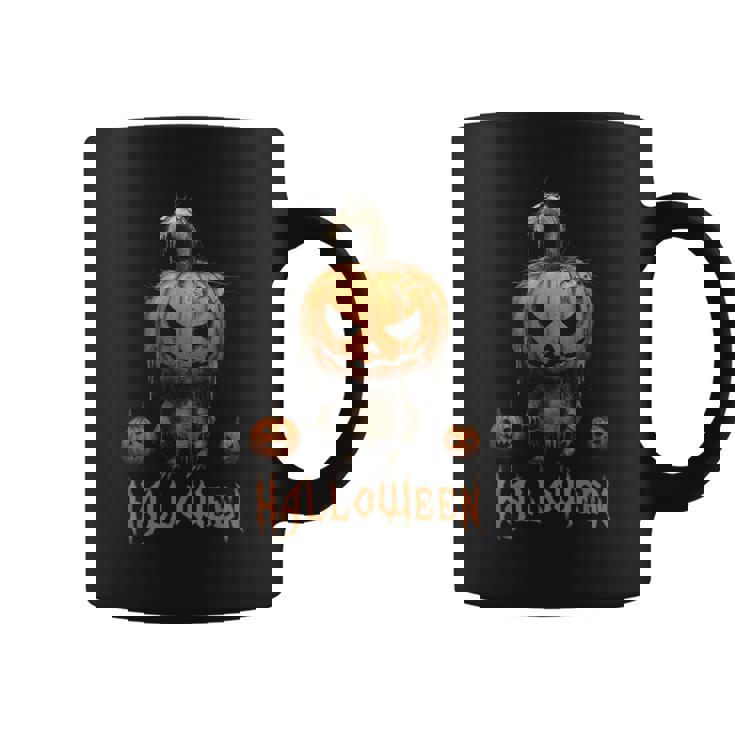 ハロウィン不気味なパンプキンシャツ コーヒーマグ