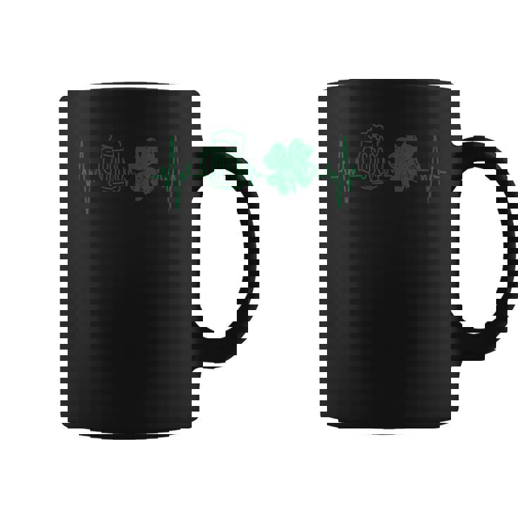 ハートビート 聖パトリックの日 レトロ コーヒーマグ