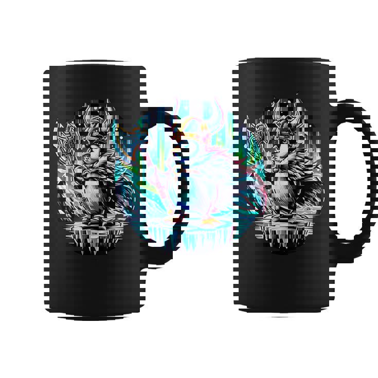 バイキング ペンギン ヘルメット 斧 ポーラーライト コーヒーマグ