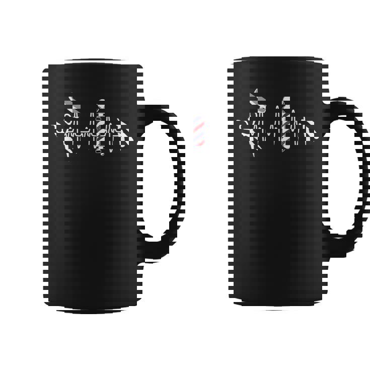 バーバー ポール ハサミ バリカン レトロ バーバー ハートビート コーヒーマグ