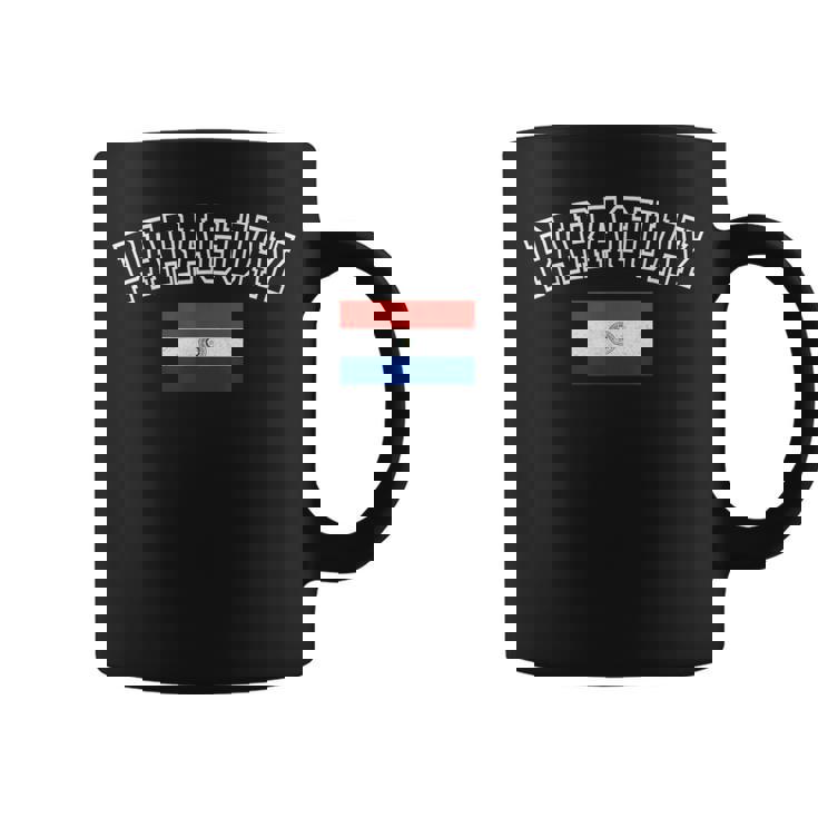 パラグアイ国旗 ヴィンテージ アンティーク調 レトロ ヘリテージデザイン コーヒーマグ