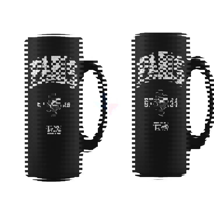 パリテキサスtx ビンテージ州旗スポーツデザイン コーヒーマグ