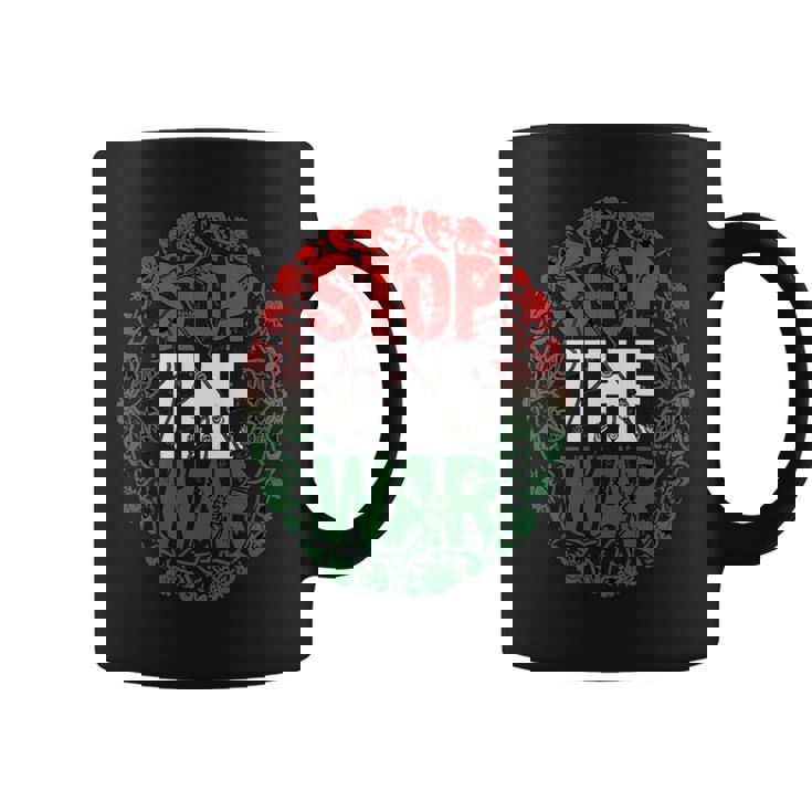 パレスチナ国旗 アラビア語タイポグラフィ パレスチナ国旗 長袖tシャツ コーヒーマグ