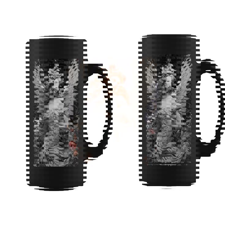 ヒップホップ Y2k ヴィンテージ ヒップスター エッジの効いたアーバン ストリートウェア エンジェル 長袖tシャツ コーヒーマグ