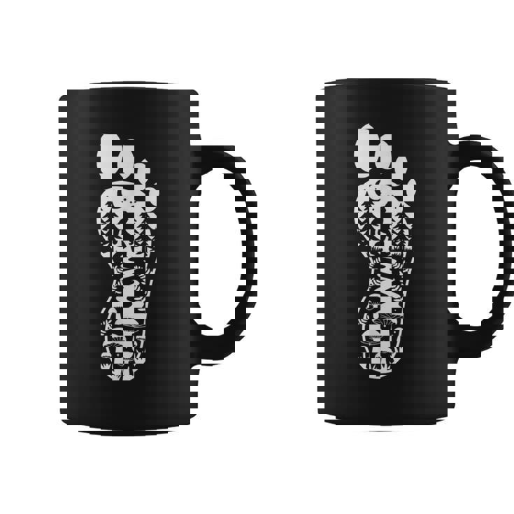 ビッグフット フットプリント 森 自然 キノコ サスカッチ コーヒーマグ
