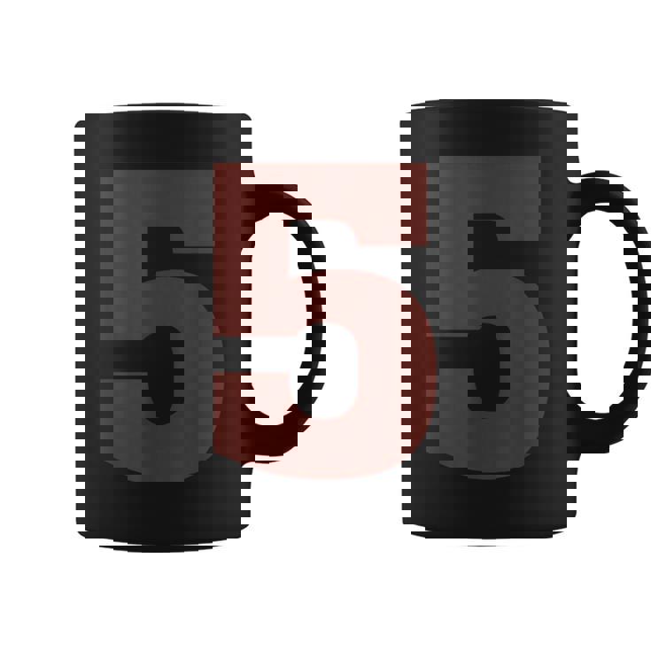 ビッグマルーン カラー ダークレッド ナンバー5 5 コーヒーマグ