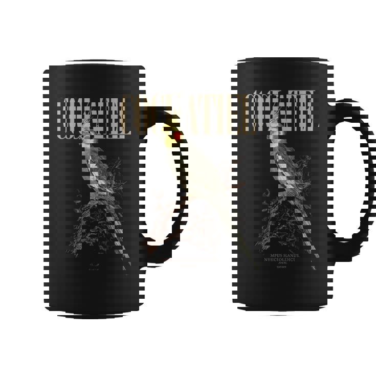 ビンテージ オカメインコ バードウォッチング アート 自然 愛 鳥 長袖tシャツ コーヒーマグ