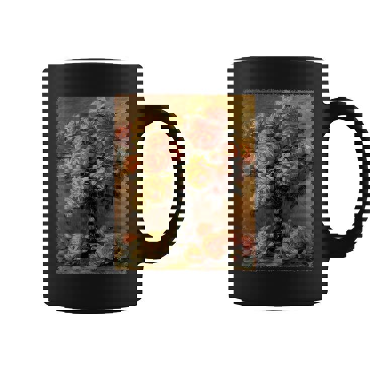 ピエール・オーギュスト・ルノワール作「花瓶の中のバラ」 ガーデンフラワー コーヒーマグ