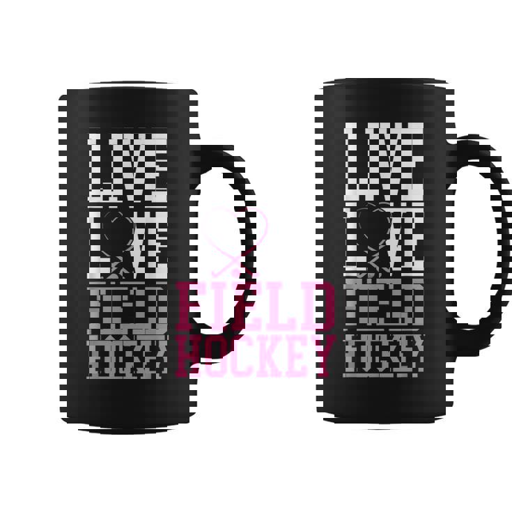 フィールドホッケー ライブ ラブ フィールドホッケー コーヒーマグ