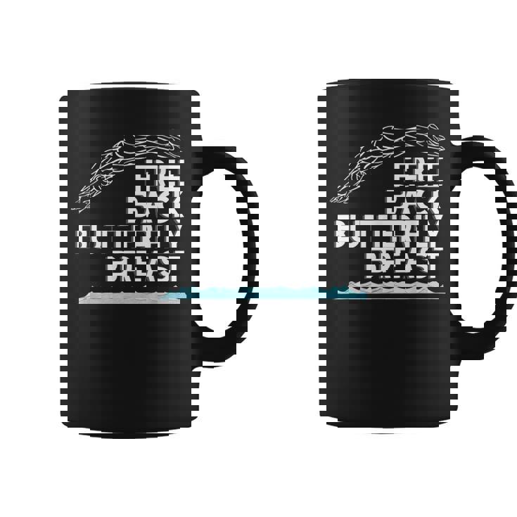 フリーバックバタフライブレストスイムストロークスイムチームライト コーヒーマグ