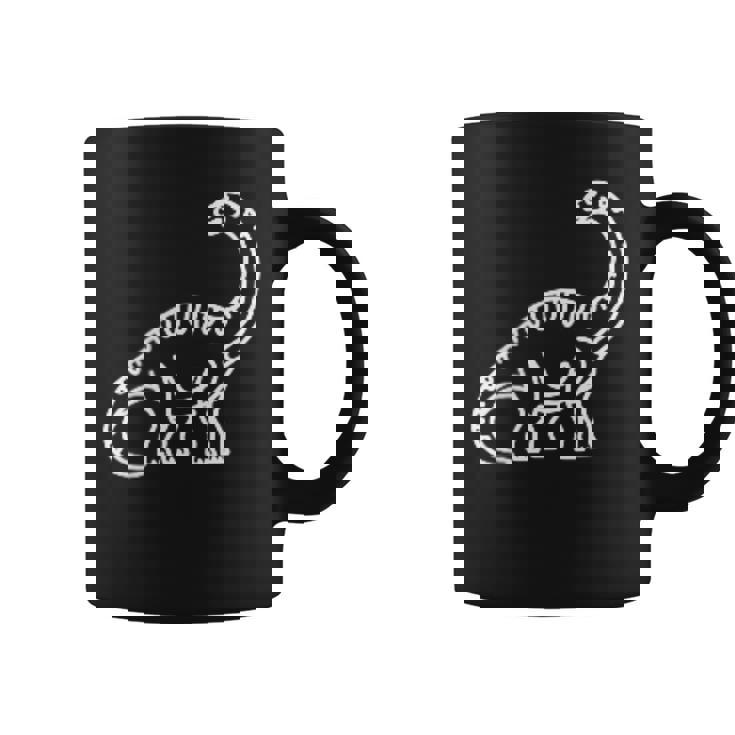 ブラキオサウルス ミニマリスト バッジ パッチライン アート 恐竜 コーヒーマグ