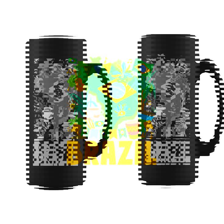 ブラジル国旗衣装のアイデア ブラジル&ブラジルの国旗 コーヒーマグ