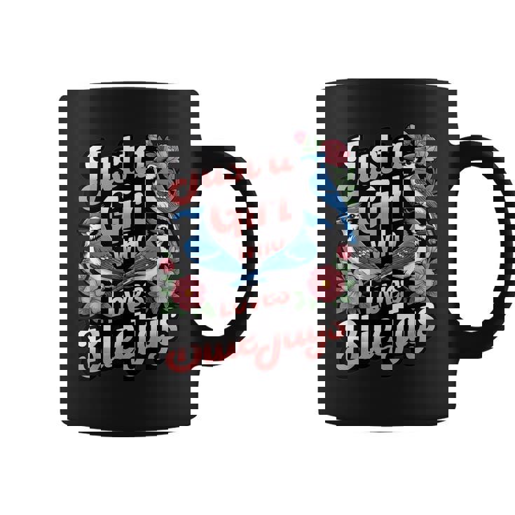 ブルージェイズが大好きな少女 バード愛好家 バードウォッチャー コーヒーマグ