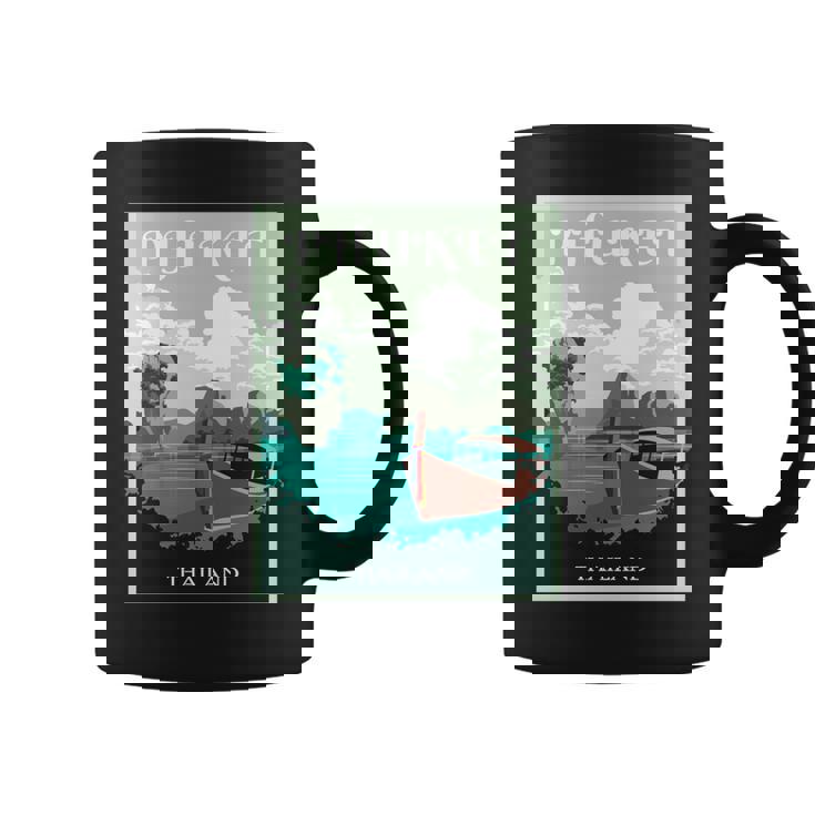 プーケット ロングテール ボート サムイ島 タイ 微笑みの国 バンコク お土産 旅行の贈り物 休暇 ビーチ パッタイ 長袖tシャツ コーヒーマグ