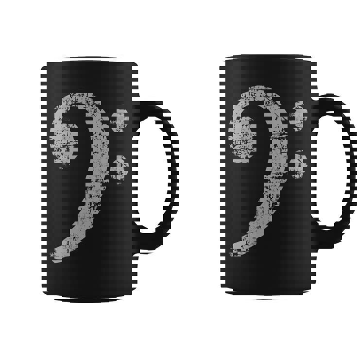 ベースト音記号ヴィンテージグレー ベースシスト低音プレーヤー 長袖tシャツ コーヒーマグ