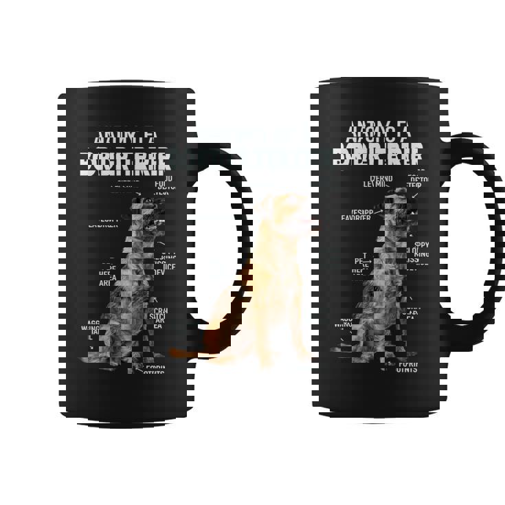 ボーダーテリアの解剖学 長袖tシャツ コーヒーマグ