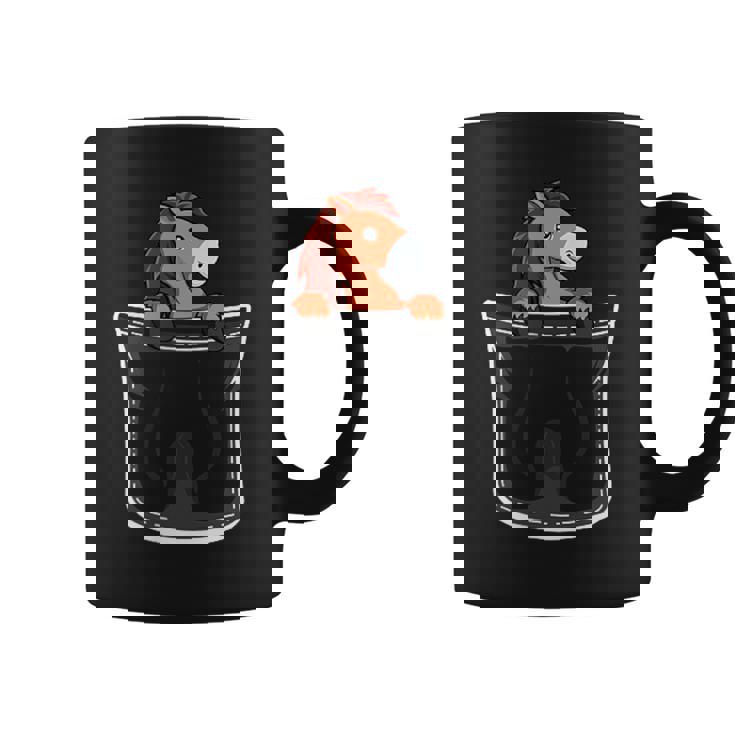 ポケットの中のかわいい馬 コーヒーマグ