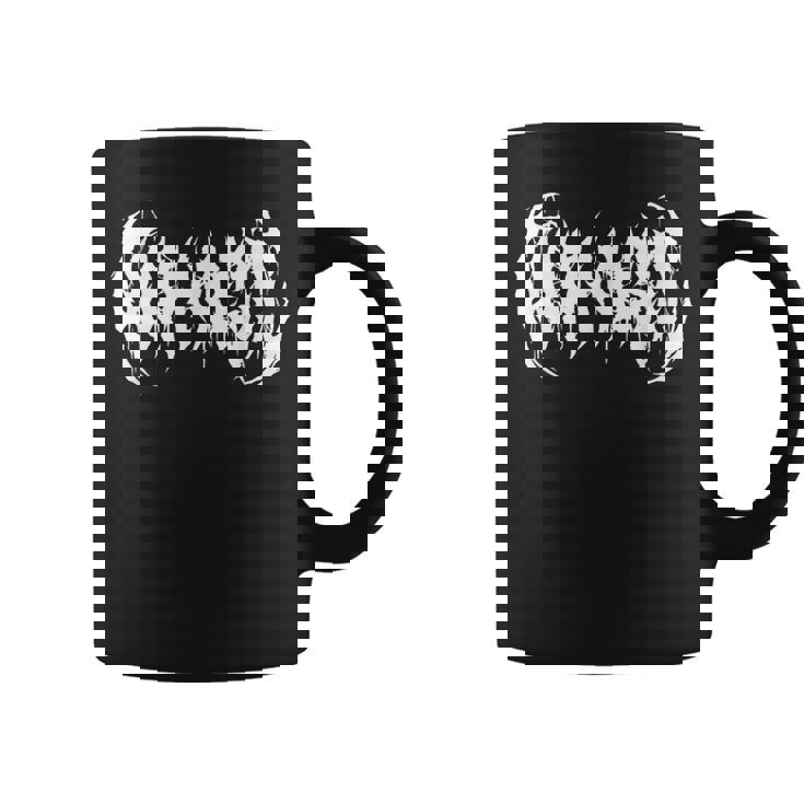 ポップミュージック。デスメタル、ゴシックブラックメタルバンド ファニーアイロニック コーヒーマグ