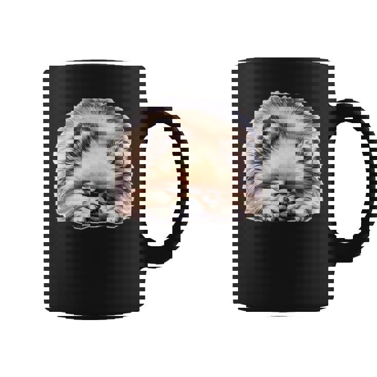 ポメラニアン × ポメラニアン 犬 寝ている コーヒーマグ