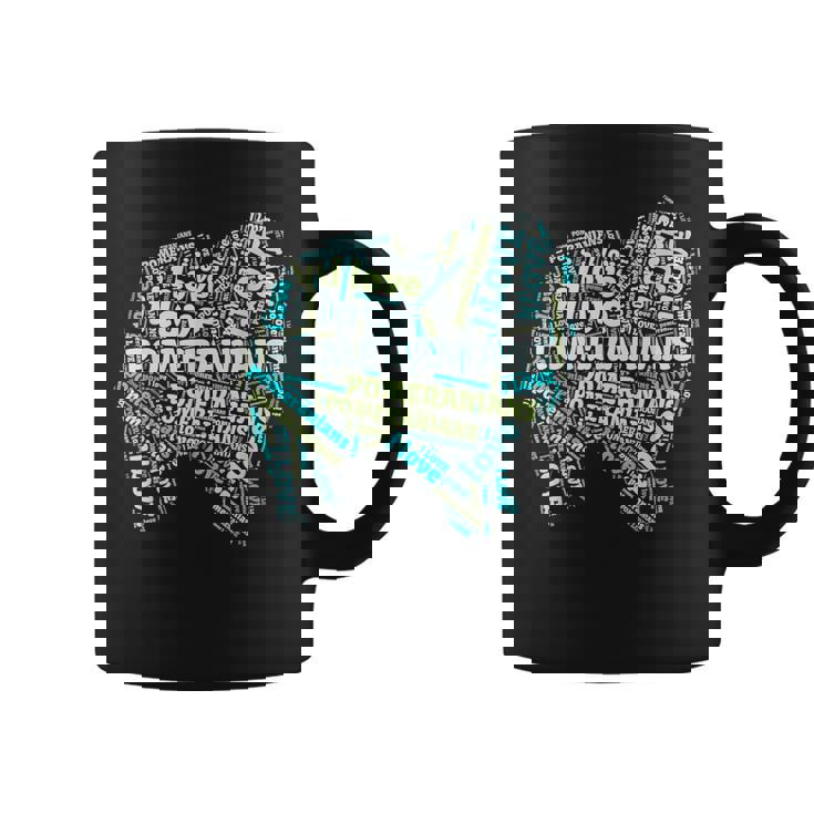 ポメラニアンが大好き-Word Cloud Pomeranians 犬ティー A コーヒーマグ