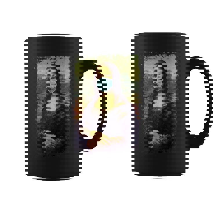 マスク付きモナリザ面白い有名な絵画検疫 コーヒーマグ