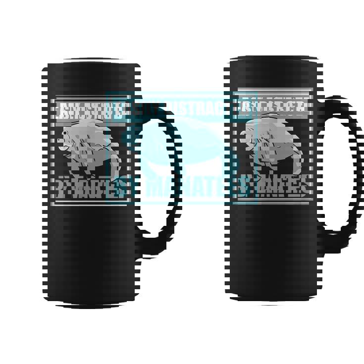 マナティーに気を取られる かわいいマナティー 面白い 海の動物 コーヒーマグ