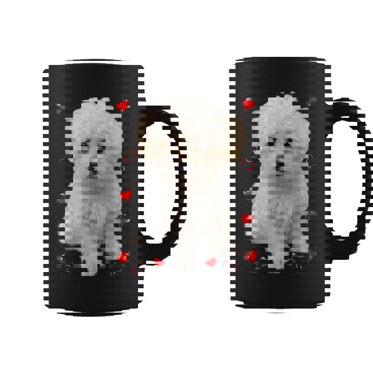 マルチーズ 犬 オーナー ラバー デザイン 子犬 ハート デザイン コーヒーマグ