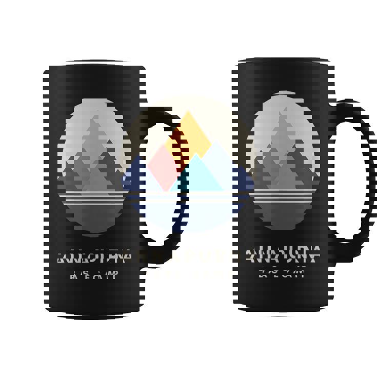 ミニマルなアンナプルナベースキャンプ 山モチーフ ハイキング コーヒーマグ