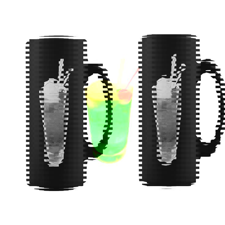 メロンソーダ／クリームソーダ（スイーツ ポップ）夏【サマータイム】昭和レトロ 80S かわいい デザイン コーヒーマグ