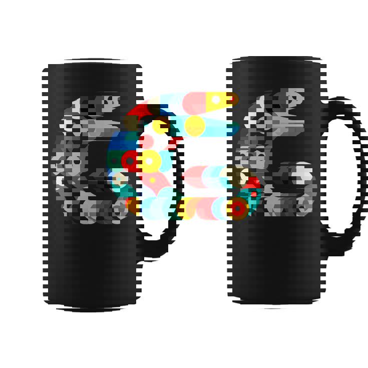 モダン 幾何学的 ミニマリズム イラスト ウツボ アート 長袖tシャツ コーヒーマグ