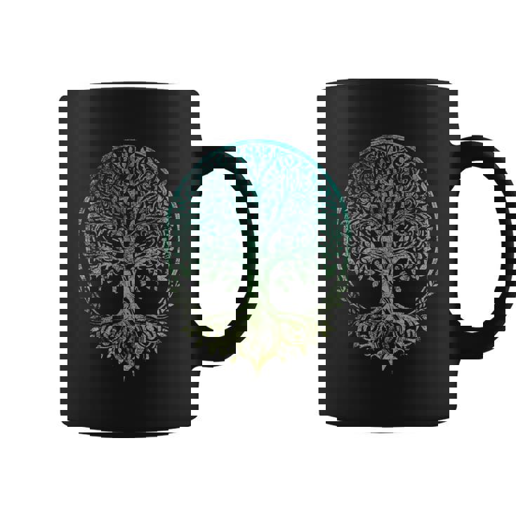 ユグドラシルの生命の木 バイキングの北欧のルーン文字の着用 コーヒーマグ