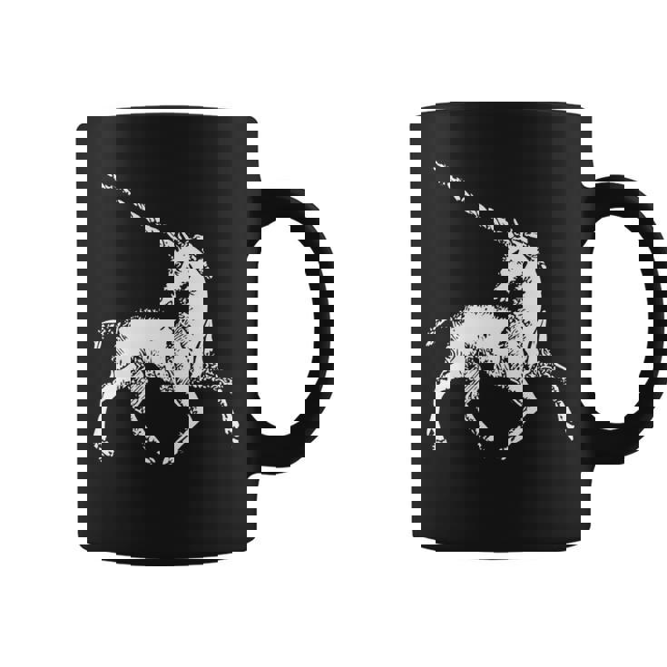 ユニコーン 神話上の生き物 おとぎ話 ファンタジー ヴィンテージ 古い Unicorn Fairy Tale Horse 長袖tシャツ コーヒーマグ