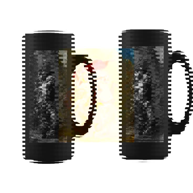 ライオンに襲われたアラブの騎手1850年ウジェーヌ・ドラクロワ コーヒーマグ