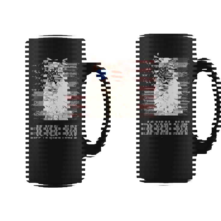 ラグドールキャット I Do What I Want Retro Usa おもしろ猫 コーヒーマグ